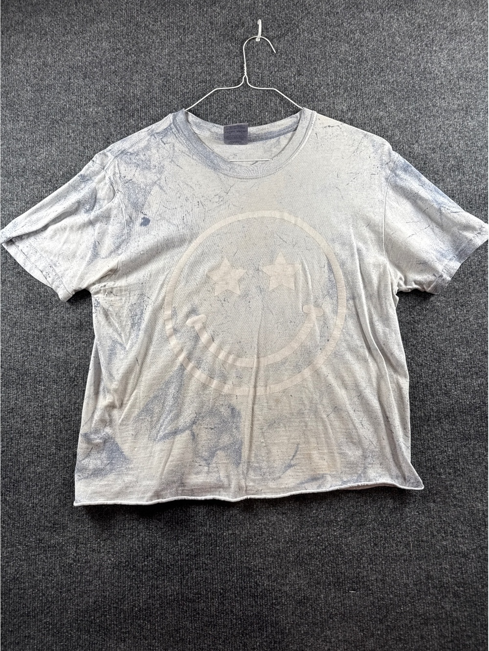 Junk Food Marvel Captain America Mens Medium Gray Distressed Graphic T-Shirt